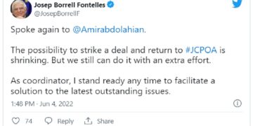 جوزپ بورل: احتمال بازگشت به برجام در حال کاهش است